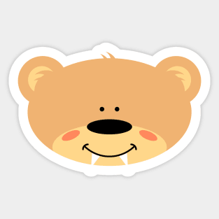 Teddy bear with Vampire Teeth Sticker